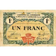 1 Franc - Chambre de Commerce de Moulins et Lapalisse 03