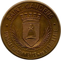 10 Centimes - Syndicat du Commerce et de l`Industrie - Saint-Gaudens [31] Brass