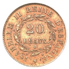 20 Reaux - Isabella II Pattern