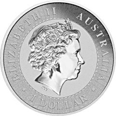 1 Dollar - Elizabeth II 4th Portrait - Australian Kangaroo, Gilded Edition