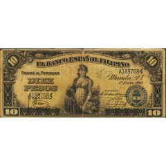 10 Pesos Banco Español Filipino