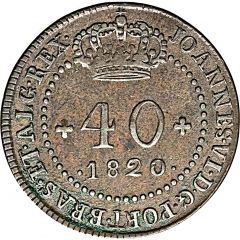 40 Réis - João VI Rio de Janeiro mint