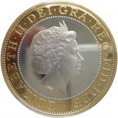 2 Pounds - Elizabeth II Games in England, Silver Piedfort
