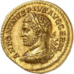 Aureus - Caracalla P M TR P XVIII COS IIII P P, Isis