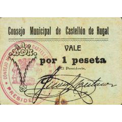 1 Peseta Castellón de Rugat