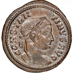Nummus - Constantine I VIRTVS EXERCIT, Lugdunum