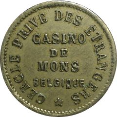 2 Francs - Casino de Mons - Cercle Privé des Etrangers