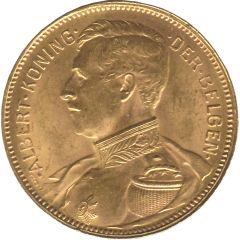 20 Francs - Albert I Dutch text