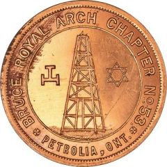 Masonic Penny - Bruce Royal Arch Chapter No. 53 Petrolia, Ontario
