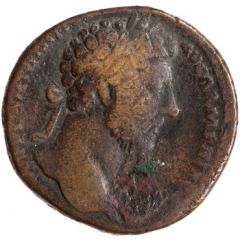 Sestertius - Marcus Aurelius TR P XVIII IMP II COS III S C, Mars