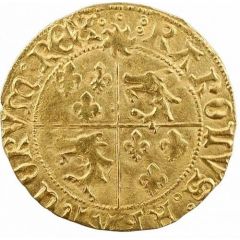 Gold Ecu with sun of Dauphine - Charles VIII 2nd type