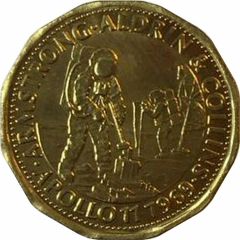 Shell Token - Man in Flight #20 - Armstrong, Aldrin and Collins, Apollo 11, 1969