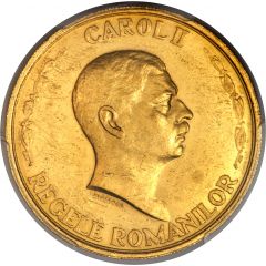 100 Lei 10th Anniversary of reign of Carol II