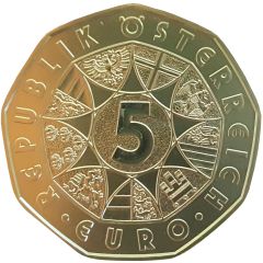 5 Euros Narcissus; Silver