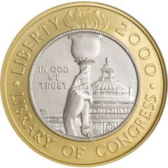 10 Dollars Library of Congress, Bimetallic