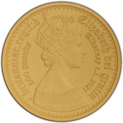 500 Pounds - Elizabeth II Gothic - Portrait, Gold