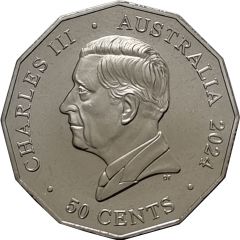 50 Cents Charles III, 1st Portrait - 50 Years of Countdown
