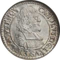 3 Kreuzers - Charles II of Liechtenstein-Kastelkorn