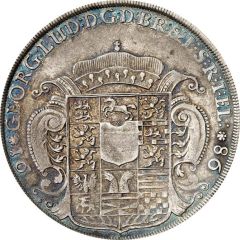 1 Thaler - George I Pines in Curved Lines
