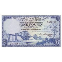 1 Pound National Commercial Bank of Scotland