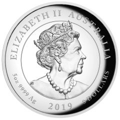 8 Dollars - Elizabeth II 6th Portrait - Moon Landing - Silver Coin