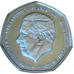 50 Pence - Charles III Royal Coat of Arms