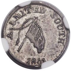 1/2 Dime - Confederate A United South