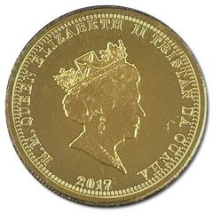 1 Crown - Elizabeth II Platinum Wedding - Catherdral, Gold