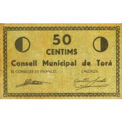 50 Céntimos Torà de Riubregós