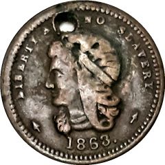 Civil War Token - Liberty and no Slavery