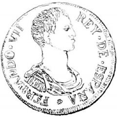 5 Pesetas - Fernando VII Gerona