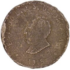 50 Centavos Provisional Government, Short Truncation with Pronounced Curve, Lead