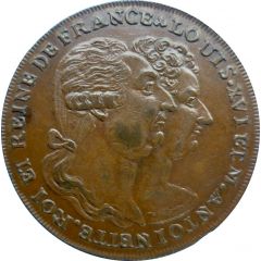 1/2 Penny Middlesex - National Series / Louis XVI and M. Antoinette