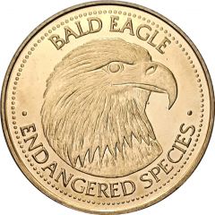 Token - World Endangered Species Coin Collection Bald Eagle - Gold plated