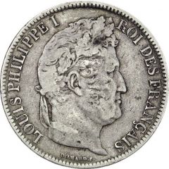 5 Francs 1st type Domard Hybride, edge relief