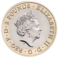 2 Pounds - Elizabeth II 5th portrait, Captain Cook - I