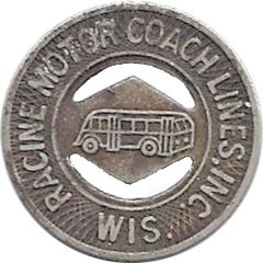 1 Fare - Racine Motor Coach Lines, Inc. Racine, Wisconsin