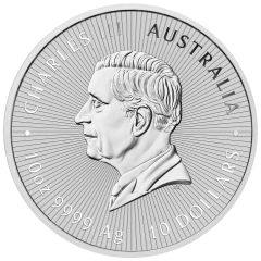 10 Dollars - Charles III 1st Portrait - Emu with Chicks - Silver, Piedfort