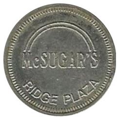 Arcade Token - McSugar's Ridge Plaza Davie, Florida