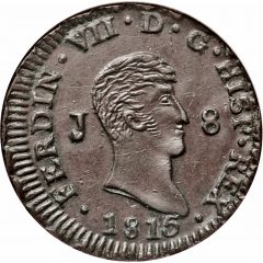 8 Maravedis - Fernando VII Jubia mint, 1st portrait