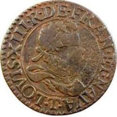 Double Tournois - Louis XIII Nantes mint, 3rd type