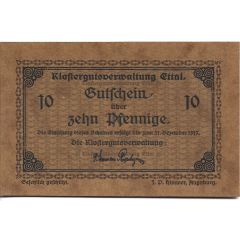 10 Pfennig Klostergutsverwaltung Ettal