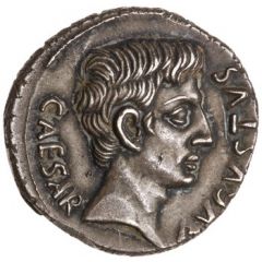 Denarius - Augustus M DVRMIVS IIIVIR