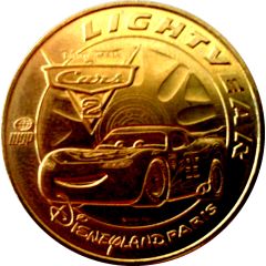 Monnaie de Paris Tourist Token - Disneyland Paris Lightyear - Cars 2 - EVM