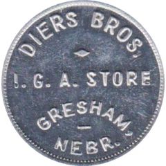 50 Cents - Diers Brothers I.G.A. Store Gresham, Nebraska