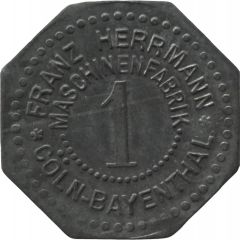 1 Pfennig - Cöln-Bayenthal Franz Herrmann Maschinenfabrik