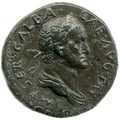 Sestertius - Galba S C, Victory