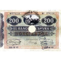 200 Reales de Vellón Banco de España