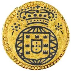 São Tomé de 2 Xerafins - João VI Small armillary sphere - Goa mint