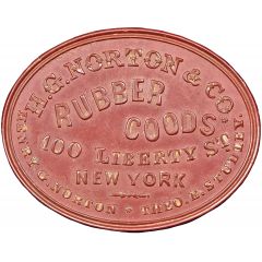 Civil War Merchant Token - H.G. Norton and Co. Rubber Goods New York, NY